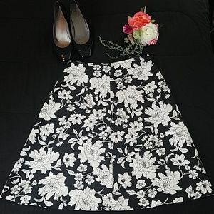 Silk Floral Skirt